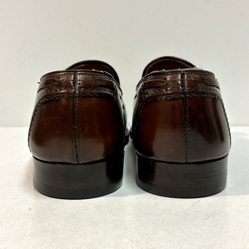 FULLY RESOLED Alden x Brooks Brothers 771 Brown Calfskin Tassel Loafer USA 9.5 C - Picture 4 of 12